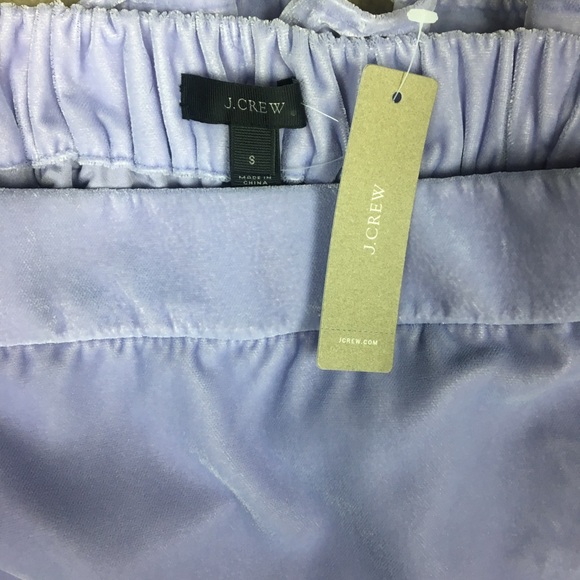 J Crew Velvet Purple Lavender Peplum  Micro Mini Skirt NEW - Picture 5 of 8